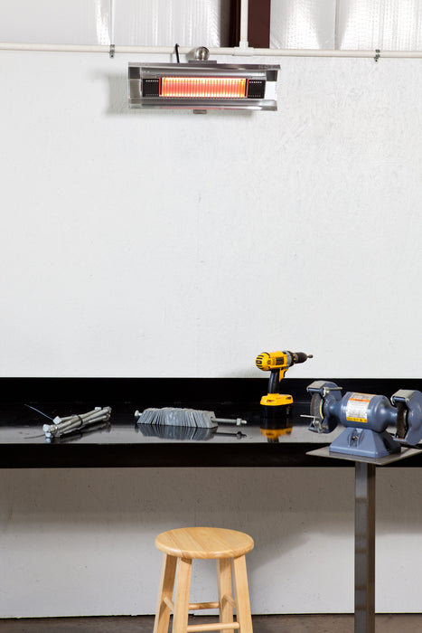 Fire Sense 02110 - Stainless Steel Wall Mounted Infrared Patio Heater - Silver