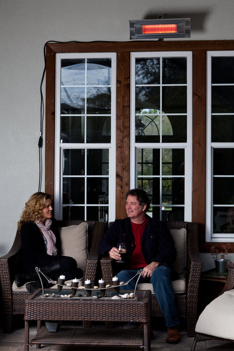 Fire Sense 02110 - Stainless Steel Wall Mounted Infrared Patio Heater - Silver