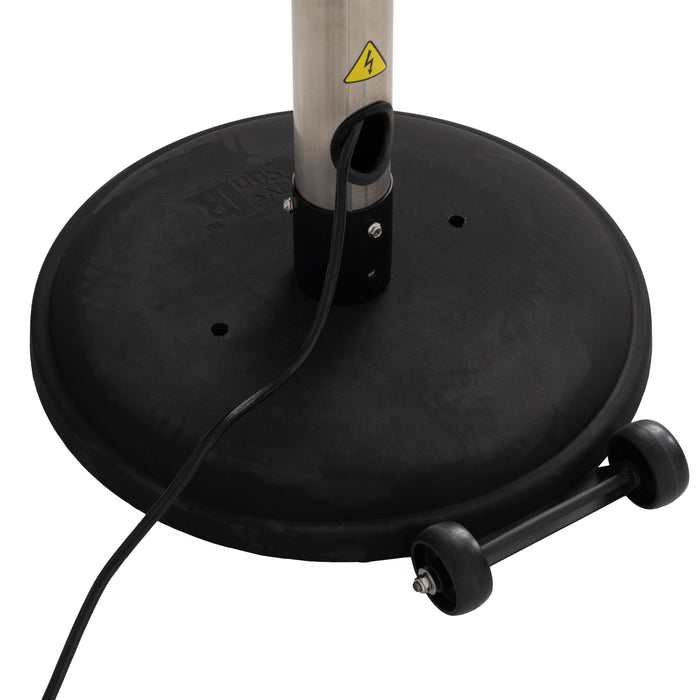 Fire Sense 02117 - Stainless Steel Telescoping Offset Pole Mounted Infrared Patio Heater - Silver