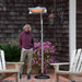 Fire Sense 02117 - Stainless Steel Telescoping Offset Pole Mounted Infrared Patio Heater - Silver