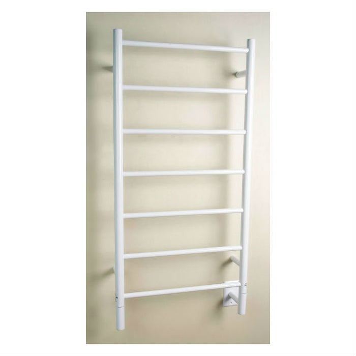 Amba Products FSW Jeeves Model F Straight 7-Bar Hardwired Drying Rack Towel Warmer - 4.5 x 21.25 x 41.75 in. - White Finish