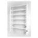 Amba Products JSW Jeeves Model J Straight 6-Bar Hardwired Drying Rack Towel Warmer - 4.5 x 21.25 x 31.75 in. - White Finish