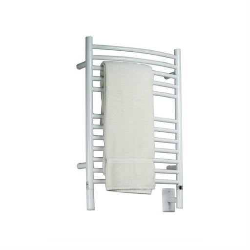 Amba Products ECW Jeeves Model E Curved 12-Bar Hardwired Towel Warmer - 6.5 x 21.25 x 31.75 in. - White Finish