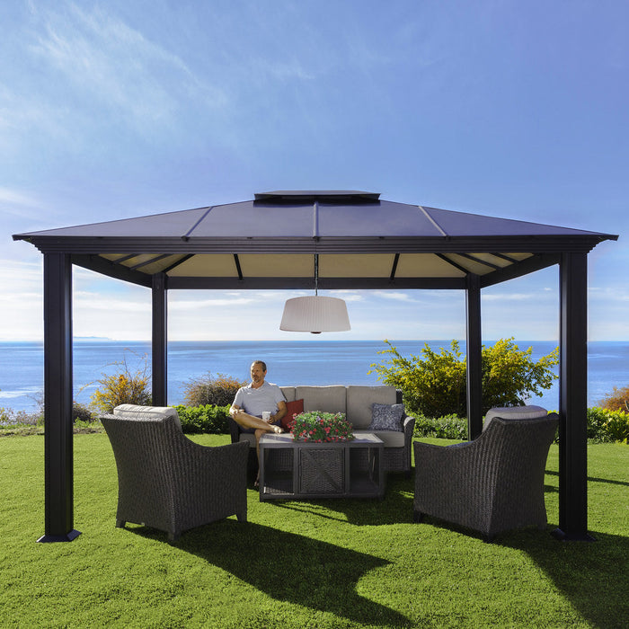 Paragon Outdoor OH-WH1500-3E - SOL Pendent Electric Heater - 29.1 in. x 29.1 in. x 12.6 in. - White