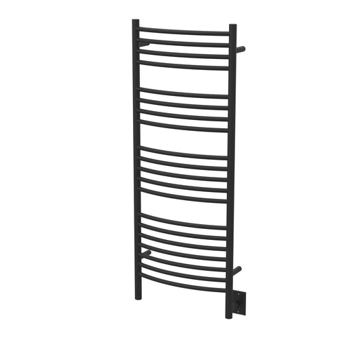 Amba Products DCMB Jeeves Model D Curved 20-Bar Hardwired Towel Warmer - 6.5 x 21.25 x 53.5 in. - Matte Black Finish