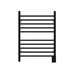 Amba Products RWH-SMB Radiant Straight 10-Bar Hardwired + Plug-in Combo Towel Warmer - 4.75 x 24.5 x 31.875 in. - Matte Black Finish