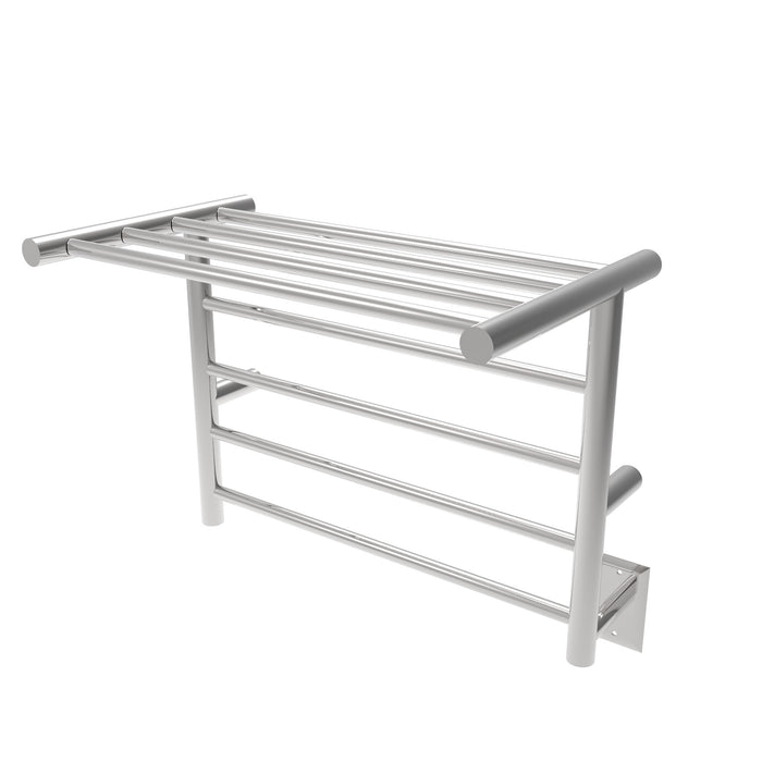 Amba Products RSH-P Radiant 8-Bar Shelf Hardwired + Plug-in Combo Towel Warmer - 14 x 24.5 x 19.125 in. - Polished Finish