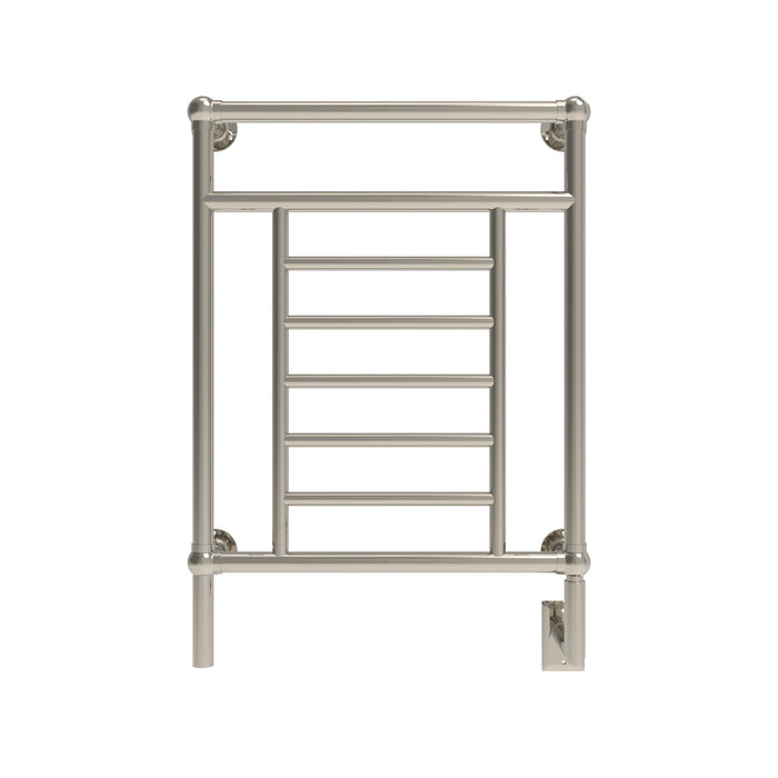 Amba Products T-2536PN Traditional Model 8-Bar Hardwired  Towel Warmer - 5.375 x 25.25 x 36.375 in. - Polished Nickel Finish