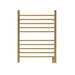 Amba Products RWH-SSB Radiant Straight 10-Bar Hardwired + Plug-in Combo Towel Warmer - 4.75 x 24.5 x 31.875 in. - Satin Brass Finish