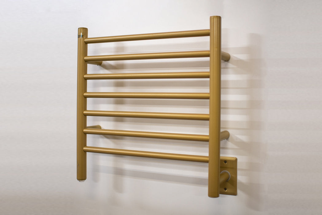 Amba Products RWHS-SSB Radiant 7-Bar Small Hardwired Plug-in Combo Towel Warmer - 4.75 x 20.5 x 20.125 in. - Satin Brass Finish