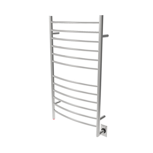 Amba Products RWHL-CP Radiant Curved 12-Bar Large Hardwired + Plug-in Combo Towel Warmer - 5.75 x 24.5 x 41.75 in. - Polished Finish