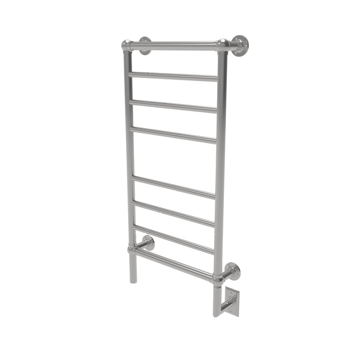 Amba Products T-2040PN Traditional Model 8-Bar Hardwired  Towel Warmer - 5.375 x 21.125 x 43.25 in. - Polished Nickel Finish