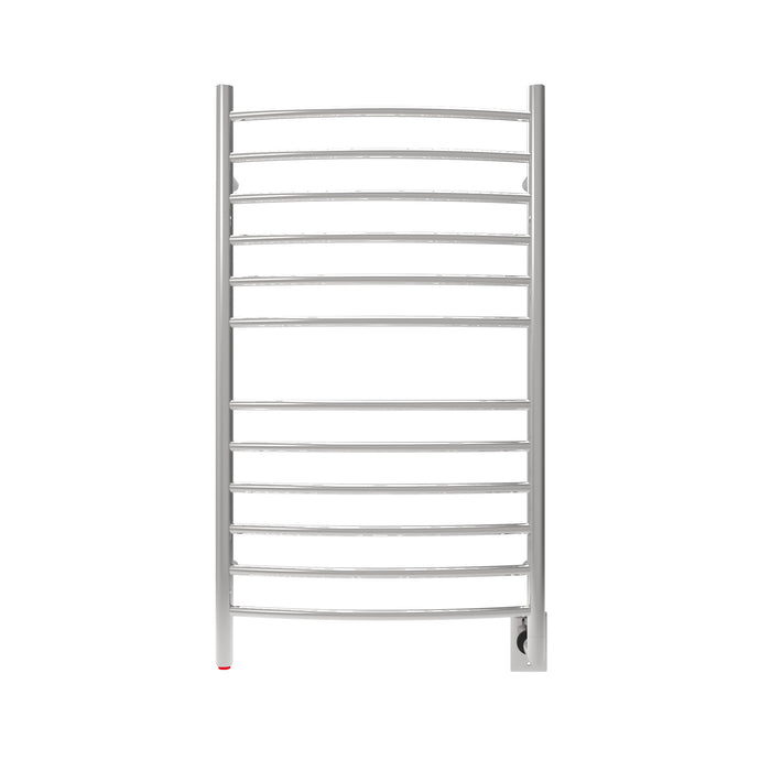 Amba Products RWHL-CP Radiant Curved 12-Bar Large Hardwired + Plug-in Combo Towel Warmer - 5.75 x 24.5 x 41.75 in. - Polished Finish