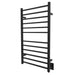 Amba Products RSWHL-MB Radiant 12-Bar Large Square Hardwired + Plug-in Combo Towel Warmer - 4.75 x 24.5 x 41.75 in. - Matte Black Finish