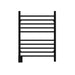 Amba Products RWH-SMB-LEFT Radiant Straight 10-Bar Hardwired + Plug-in Combo (Left Side) Towel Warmer - 4.75 x 24.5 x 31.875 in. - Matte Black Finish