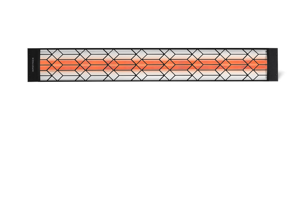 Infratech CD Series Dual Element with Craftsman Motif CD5027BL2 5000 Watts 277V 18.05 Amps Infrared Electric Patio Heater 39 x 8.19 x 2.5 in. Black Color