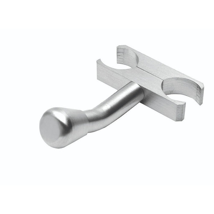 Amba Products Accessory AJ-BH-B Jeeves Bathrobe Hanger - 2.5 x 0.5 x 0.5 in. - Brushed Finish