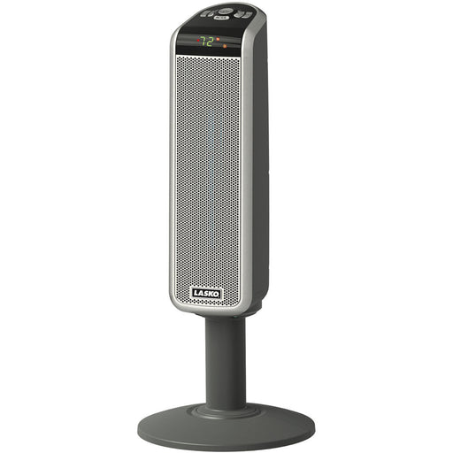 Almo 5397 Space-Saving Ceramic Pedestal Heater with Front-Facing Display and Digital Remote Control - 12 in. x 12.00 in. x 29 in.
