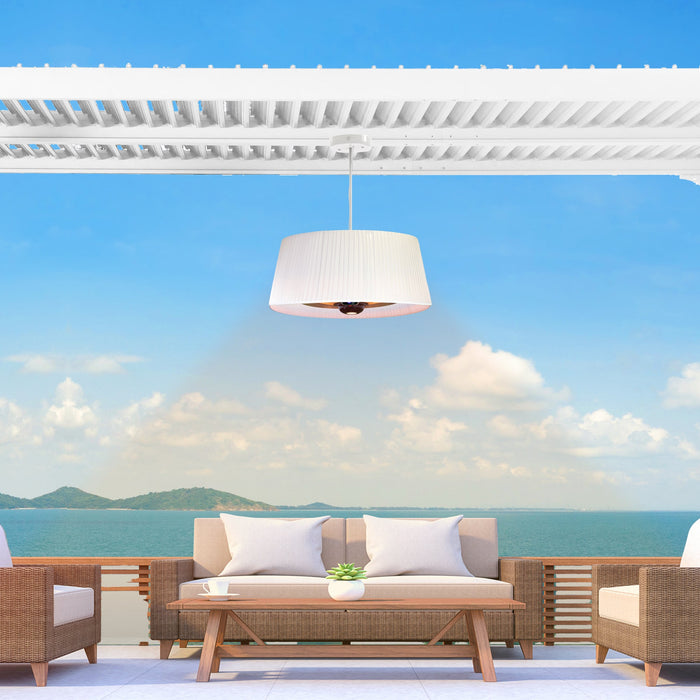 Paragon Outdoor OH-WH1500-3E - SOL Pendent Electric Heater - 29.1 in. x 29.1 in. x 12.6 in. - White