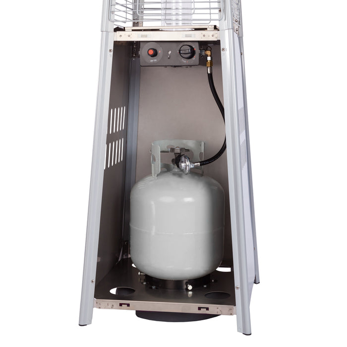 Fire Sense 60523 - Stainless Steel Pyramid Flame Heater - Silver