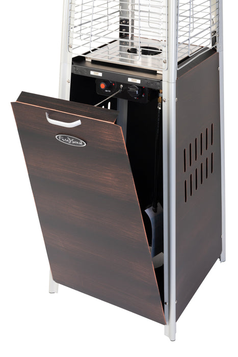 Fire Sense 62263 - Coronado Brushed Bronze Pyramid Flame Patio Heater - Black