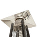 Fire Sense 64381 - Square Pyramid Flame Patio Heater in Hammered Platinum - Black