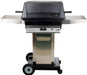 PGS A-Series A40LP 26 Inch Liquid Propane Outdoor Patio Gas Grill Head on AS PED Stainless Steel Pedestal Kit and ALC Wheeled Base