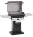 PGS A-Series A40NG 26 Inch Natural Gas Outdoor Patio Gas Grill Head on AB PED Aluminum Pedestal Kit and ANB Black Stationary Base