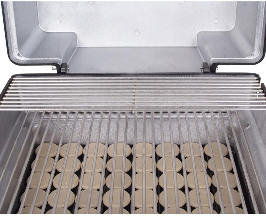 PGS A-Series A40NG 26 Inch Natural Gas Outdoor Patio Gas Grill Head on AB PED Aluminum Pedestal Kit and ANC Black Wheeled Base