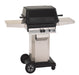 PGS A-Series A40NG 26 Inch Natural Gas Outdoor Patio Gas Grill Head on AS PED Stainless Steel Pedestal Kit and ANC Black Wheeled Base