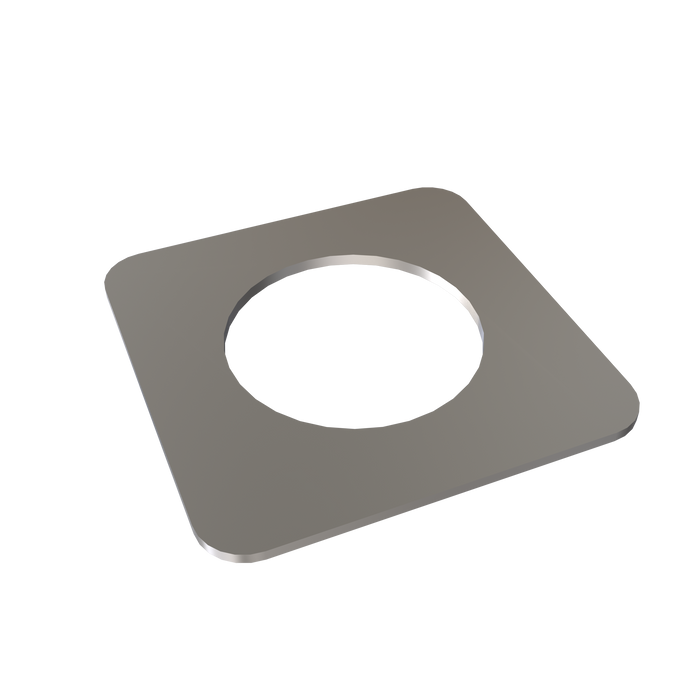 Amba Products Accessory AE-1S-B 1mm Square Spacer Qty of 2 for Quadro or Vega Collections - 0.04 x 1.5 x 1.5 in. - Brushed Finish