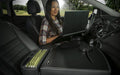 AutoExec AUE10070-1 Reach Desk Front Seat Series Car Seat Desk in Black Color - 25.25 in. x 20.5 in. x 11 in.