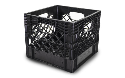 AutoExec AUE80002-1 Mobile Office Solution Milk Crate in Black Color - 13 in. x 13 in. x 10.5 in.