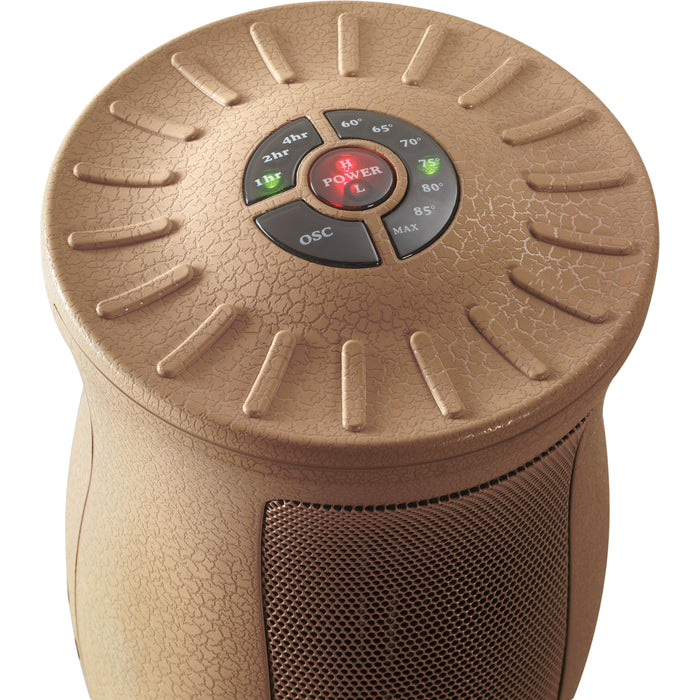 Almo 6435 Lasko Designer Series Oscillating Ceramic Heater with Remote Control  - 8.25 in. x 8.25 in. x 16.05 in. - Tan