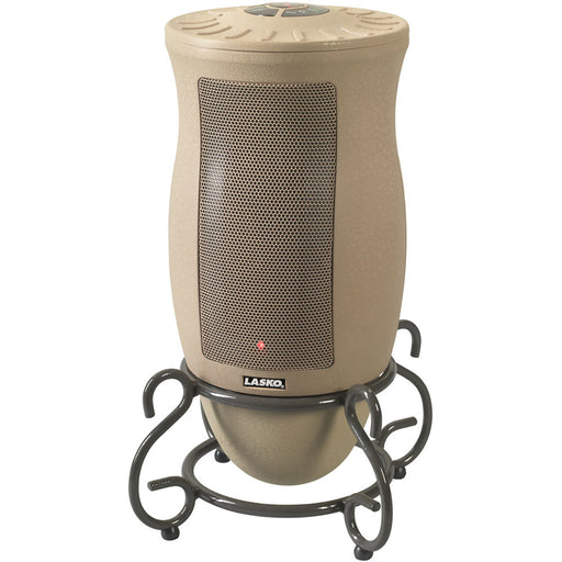 Almo 6435 Lasko Designer Series Oscillating Ceramic Heater with Remote Control  - 8.25 in. x 8.25 in. x 16.05 in. - Tan