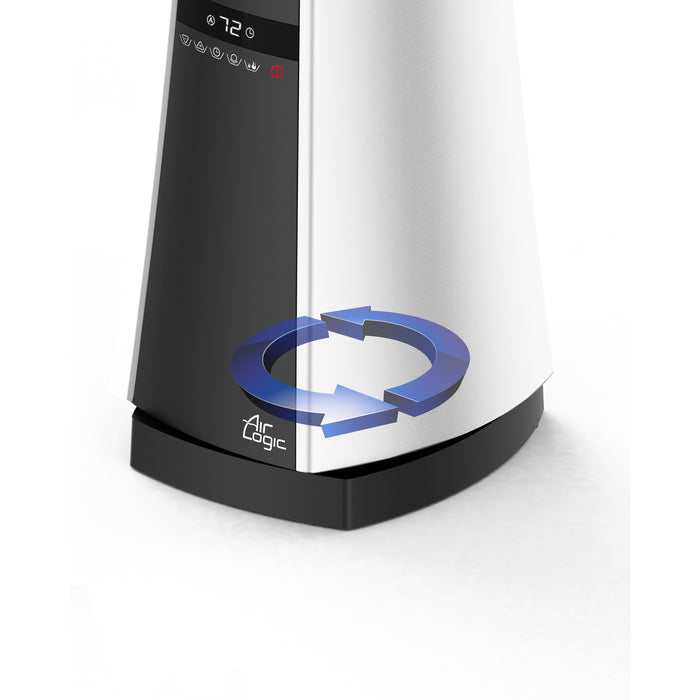 Almo AW300 Air Logic Warm Bladeless Heater with Remote Control  - 9.2 in. x 8.10 in. x 27.20 in. - Gray