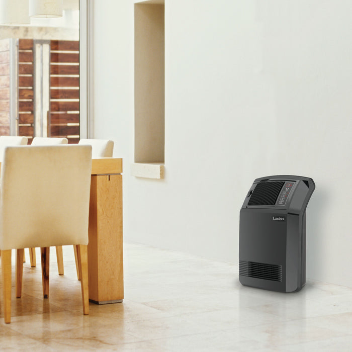 Almo CC24910 Cyclonic Digital Ceramic Heater with Remote  - 7.65 in. x 15.65 in. x 23.23 in. - Black