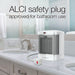 Almo CD08200 Convection Bathroom Heater  - 6 in. x 6 in. x 7.65 in. - Black