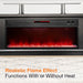 Almo LDFP0009US-BLK 72-inch Media Fireplace with Faux Glass Beads  - 18 in. x 72 in. x 20 in. - Black