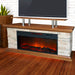 Almo ZCFP1032US 60-in. Faux Stone Media Fireplace Heater with Remote Control  - 18 in. x 60 in. x 20 in. - Brown