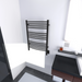 Amba Products CCMB Jeeves Model C Curved 13-Bar Hardwired Towel Warmer - 6.5 x 21.25 x 36.75 in. - Matte Black Finish