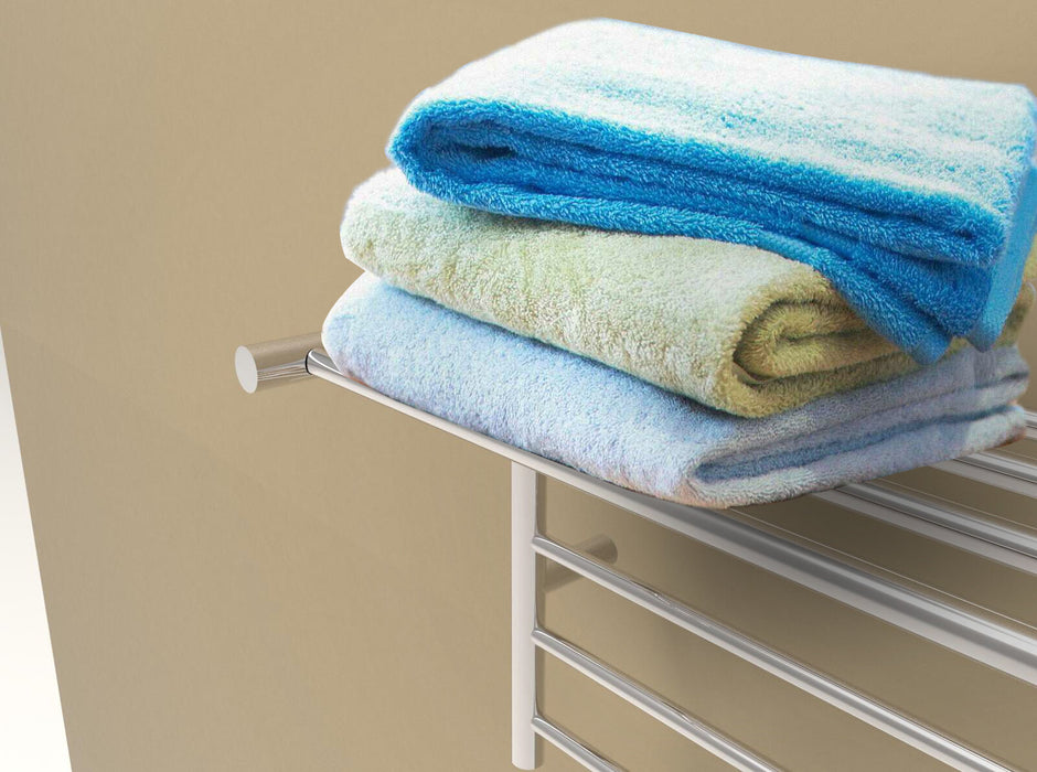 Amba Products RSH-P Radiant 8-Bar Shelf Hardwired Plug-in Combo Towel Warmer - 14 x 24.5 x 19.125 in. - Polished Finish