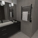 Amba Products RWH-SMB Radiant Straight 10-Bar Hardwired Plug-in Combo Towel Warmer - 4.75 x 24.5 x 31.875 in. - Matte Black Finish