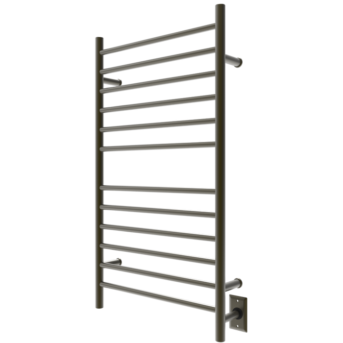 Amba Products RWHL-SBB Radiant Straight 12-Bar Large Hardwired Plug-in Combo Towel Warmer - 4.75 x 24.5 x 41.75 in. - Brushed Bronze Finish