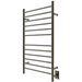 Amba Products RWHL-SBB Radiant Straight 12-Bar Large Hardwired Plug-in Combo Towel Warmer - 4.75 x 24.5 x 41.75 in. - Brushed Bronze Finish