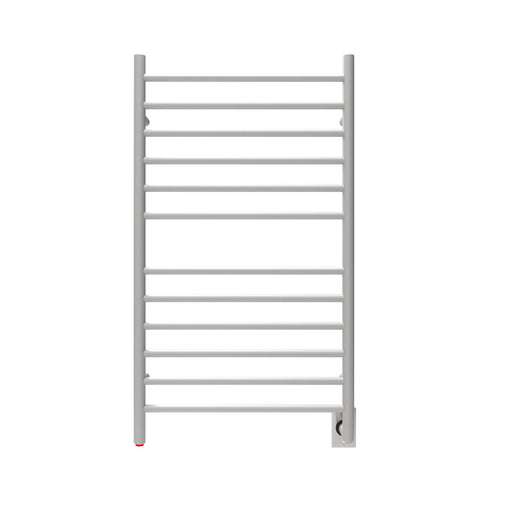 Amba Products RWHL-SB Radiant Straight 12-Bar Large Hardwired Plug-in Combo Towel Warmer - 4.75 x 24.5 x 41.75 in. - Brushed Finish