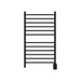 Amba Products RWHL-SMB Radiant Straight 12-Bar Large Hardwired Plug-in Combo Towel Warmer - 4.75 x 24.5 x 41.75 in. - Matte Black Finish