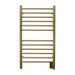 Amba Products RWHL-SSB Radiant Straight 12-Bar Large Hardwired Plug-in Combo Towel Warmer - 4.75 x 24.5 x 41.75 in. - Satin Brass Finish