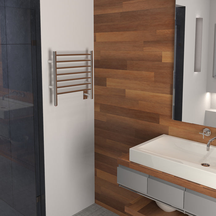 Amba Products RWHS-SB Radiant 7-Bar Small Hardwired Plug-in Combo Towel Warmer - 4.75 x 20.5 x 20.125 in. - Brushed Finish