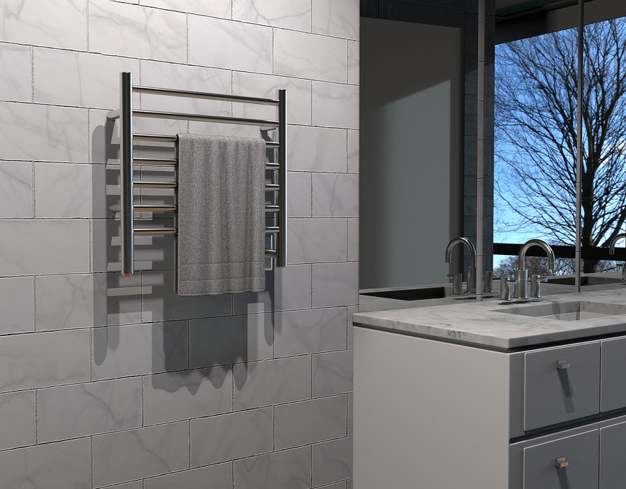 Amba Products RWHS-SB Radiant 7-Bar Small Hardwired Plug-in Combo Towel Warmer - 4.75 x 20.5 x 20.125 in. - Brushed Finish